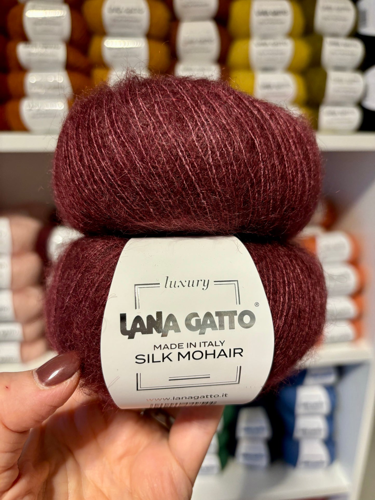 Silk Mohair - 7261 - vínrauður - bordeaux